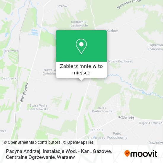 Mapa Pacyna Andrzej. Instalacje Wod. - Kan., Gazowe, Centralne Ogrzewanie