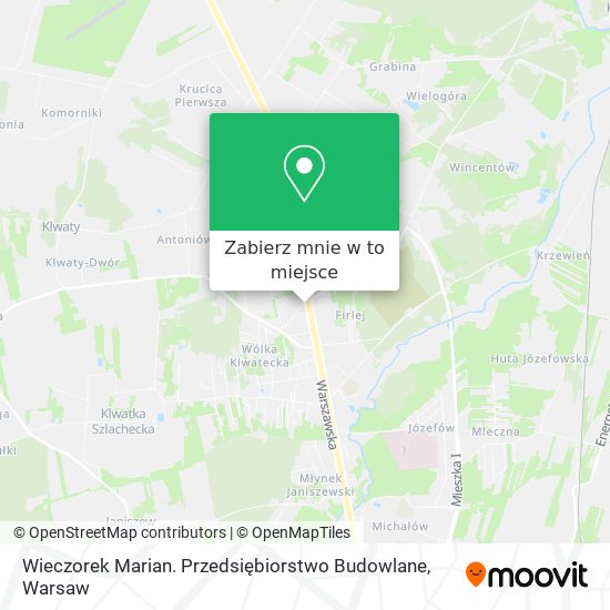 Mapa Wieczorek Marian. Przedsiębiorstwo Budowlane