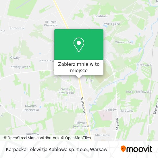 Mapa Karpacka Telewizja Kablowa sp. z o.o.