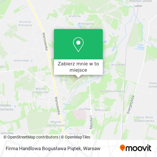 Mapa Firma Handlowa Bogusława Piątek