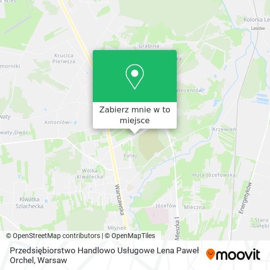 Mapa Przedsiębiorstwo Handlowo Usługowe Lena Paweł Orchel