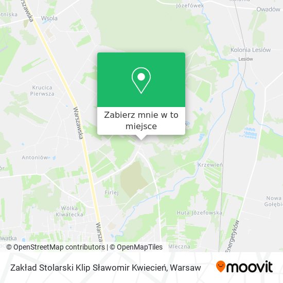 Mapa Zakład Stolarski Klip Sławomir Kwiecień