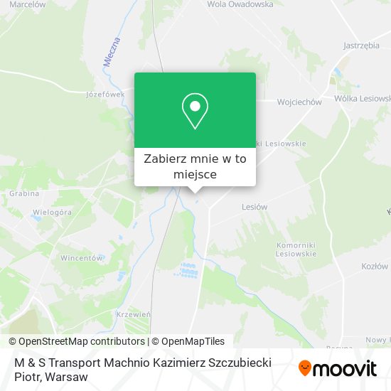 Mapa M & S Transport Machnio Kazimierz Szczubiecki Piotr