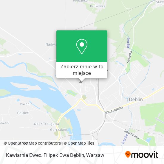 Mapa Kawiarnia Ewex. Filipek Ewa Dęblin