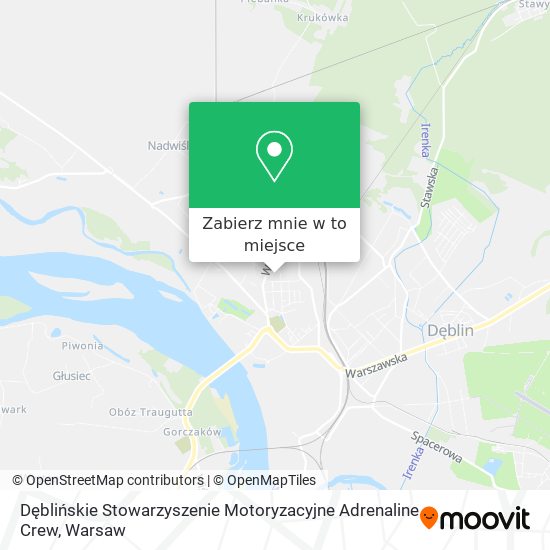 Mapa Dęblińskie Stowarzyszenie Motoryzacyjne Adrenaline Crew