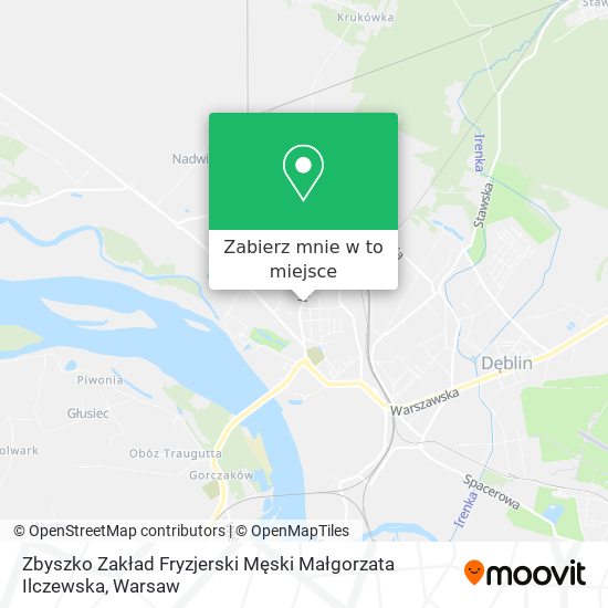 Mapa Zbyszko Zakład Fryzjerski Męski Małgorzata Ilczewska