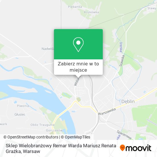 Mapa Sklep Wielobranżowy Remar Warda Mariusz Renata Grażka