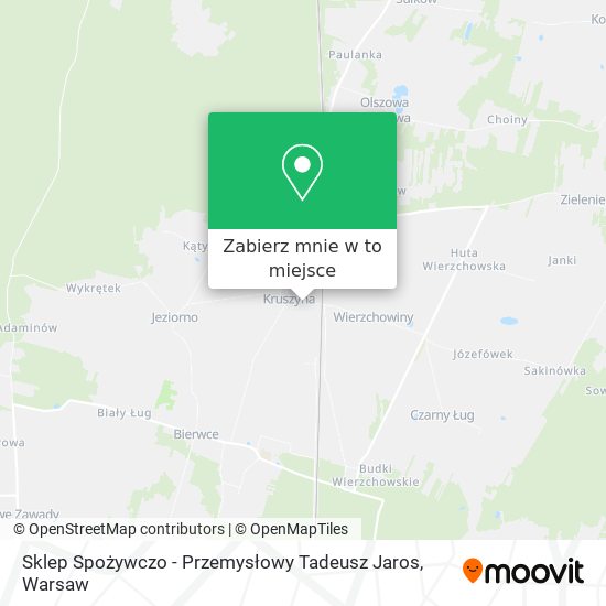 Mapa Sklep Spożywczo - Przemysłowy Tadeusz Jaros