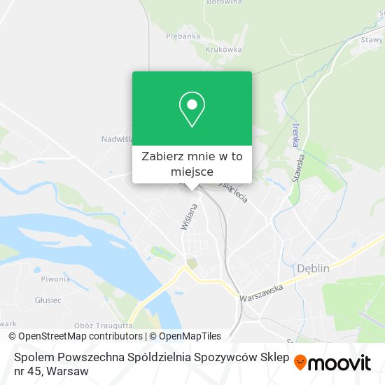 Mapa Spolem Powszechna Spóldzielnia Spozywców Sklep nr 45