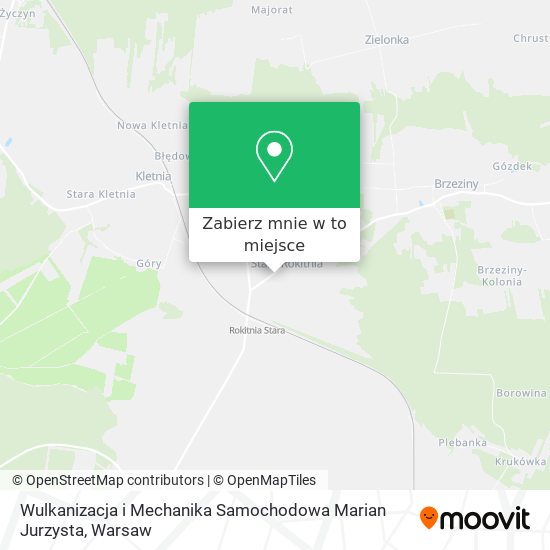 Mapa Wulkanizacja i Mechanika Samochodowa Marian Jurzysta