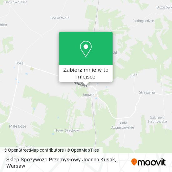 Mapa Sklep Spożywczo Przemysłowy Joanna Kusak