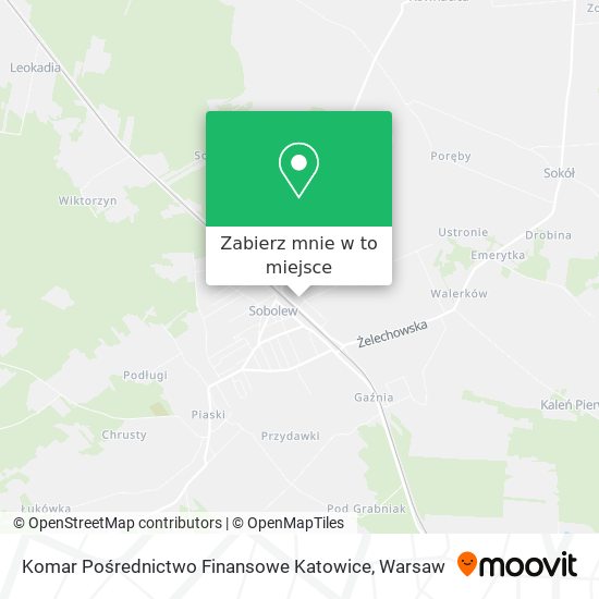 Mapa Komar Pośrednictwo Finansowe Katowice