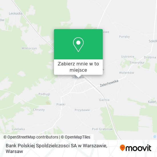 Mapa Bank Polskiej Spoldzielczosci SA w Warszawie