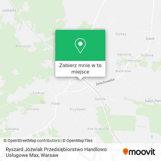 Mapa Ryszard Jóźwiak Przedsiębiorstwo Handlowo Usługowe Max