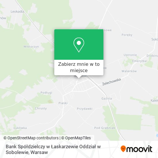 Mapa Bank Spółdzielczy w Łaskarzewie Oddział w Sobolewie