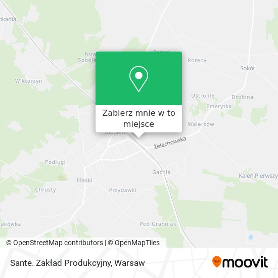 Mapa Sante. Zakład Produkcyjny