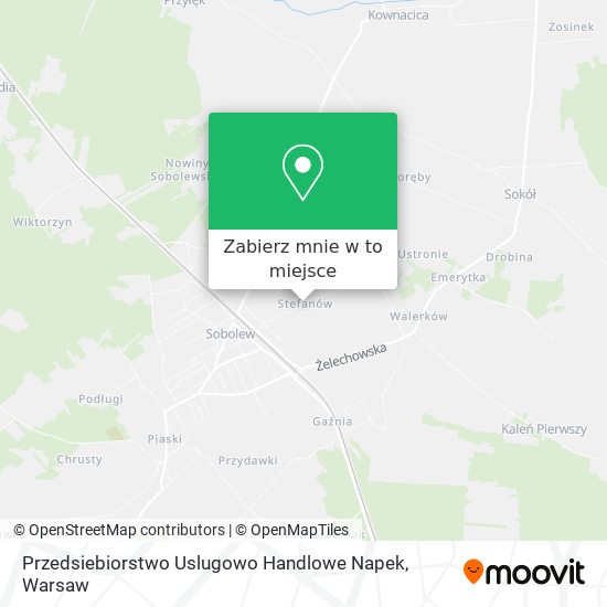 Mapa Przedsiebiorstwo Uslugowo Handlowe Napek