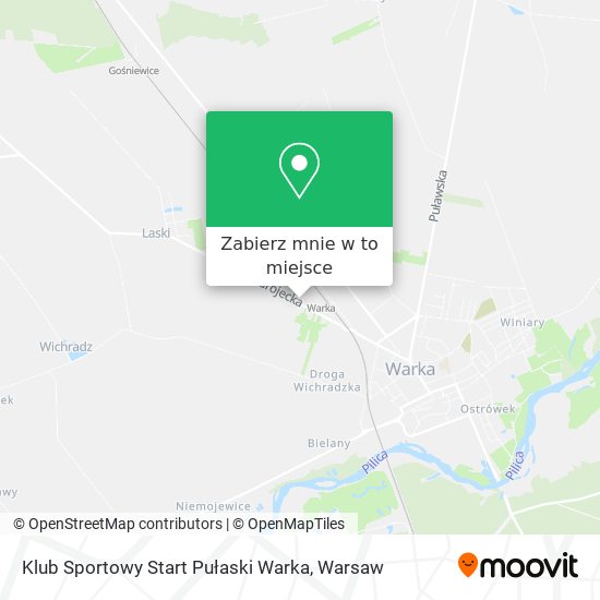 Mapa Klub Sportowy Start Pułaski Warka