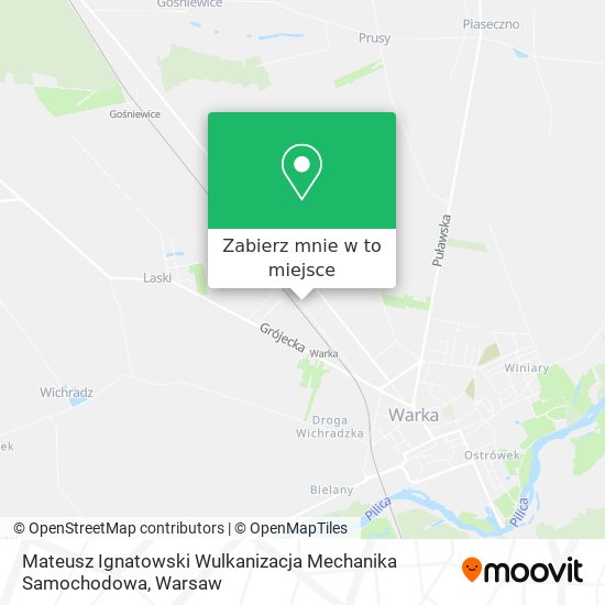 Mapa Mateusz Ignatowski Wulkanizacja Mechanika Samochodowa