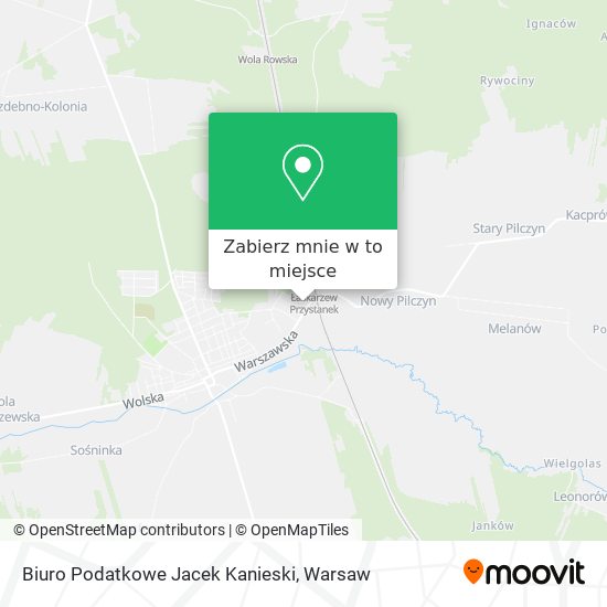 Mapa Biuro Podatkowe Jacek Kanieski