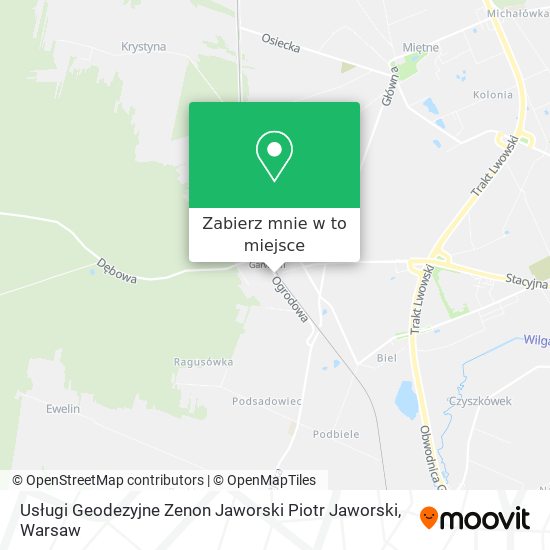 Mapa Usługi Geodezyjne Zenon Jaworski Piotr Jaworski