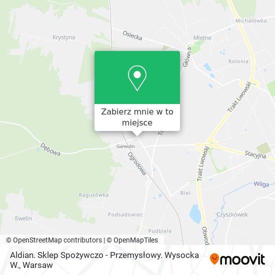 Mapa Aldian. Sklep Spożywczo - Przemysłowy. Wysocka W.