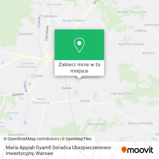 Mapa Maria Appiah Gyamfi Doradca Ubezpieczeniowo-Inwestycyjny