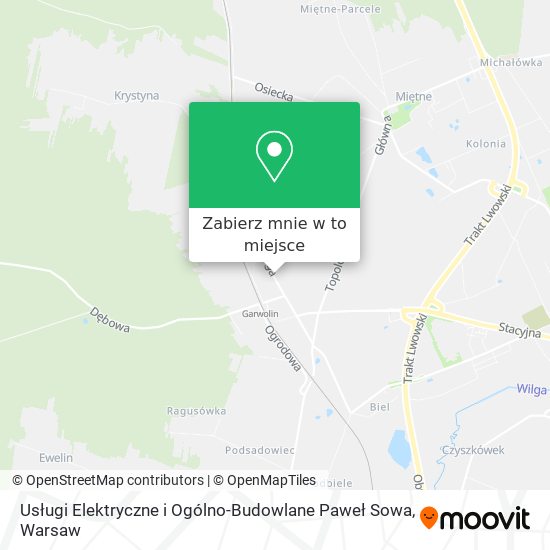 Mapa Usługi Elektryczne i Ogólno-Budowlane Paweł Sowa