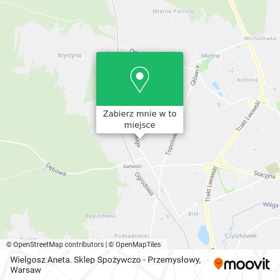 Mapa Wielgosz Aneta. Sklep Spożywczo - Przemysłowy