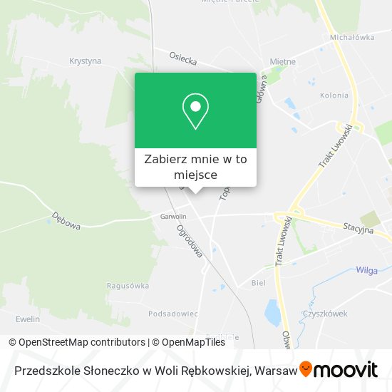 Mapa Przedszkole Słoneczko w Woli Rębkowskiej