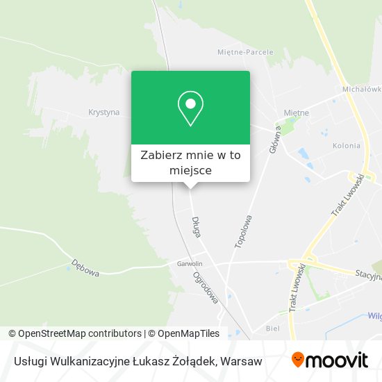 Mapa Usługi Wulkanizacyjne Łukasz Żołądek