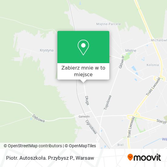 Mapa Piotr. Autoszkoła. Przybysz P.