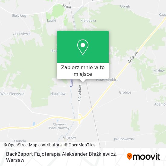 Mapa Back2sport Fizjoterapia Aleksander Błażkiewicz