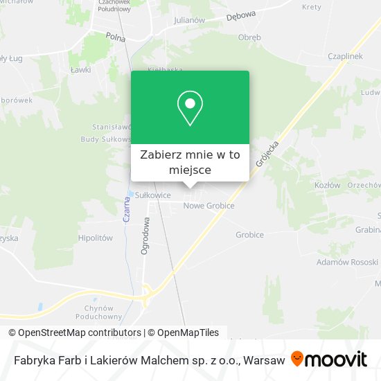 Mapa Fabryka Farb i Lakierów Malchem sp. z o.o.