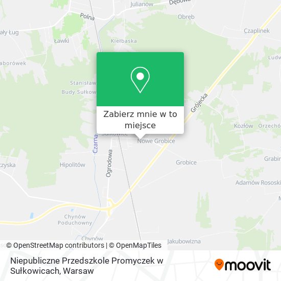 Mapa Niepubliczne Przedszkole Promyczek w Sułkowicach