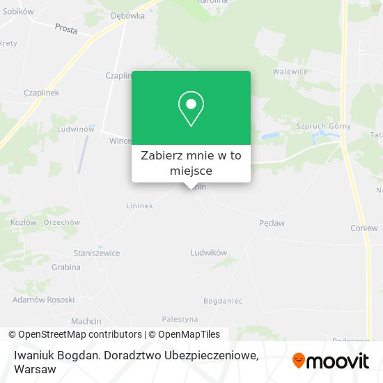 Mapa Iwaniuk Bogdan. Doradztwo Ubezpieczeniowe