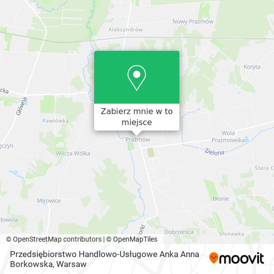 Mapa Przedsiębiorstwo Handlowo-Usługowe Anka Anna Borkowska