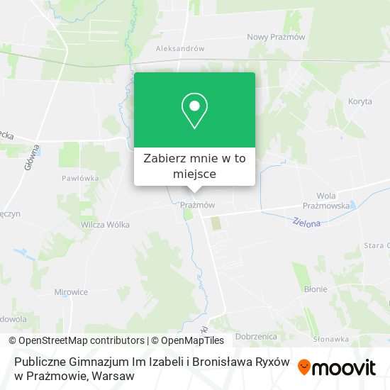 Mapa Publiczne Gimnazjum Im Izabeli i Bronisława Ryxów w Prażmowie