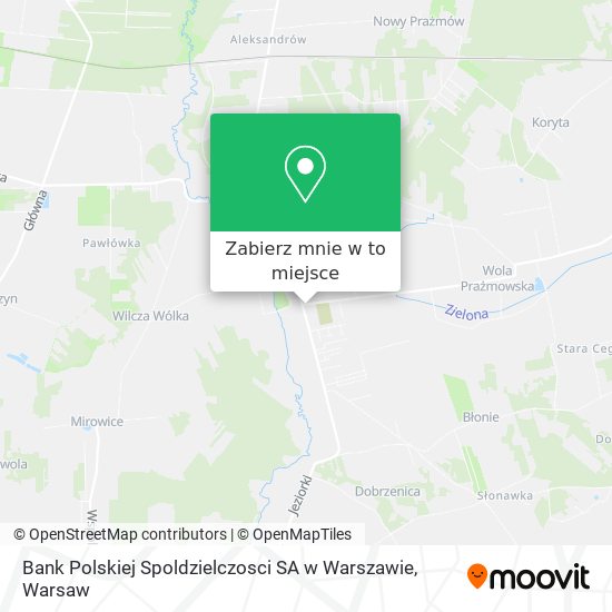 Mapa Bank Polskiej Spoldzielczosci SA w Warszawie