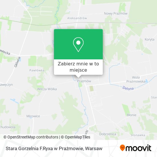 Mapa Stara Gorzelnia F.Ryxa w Prażmowie