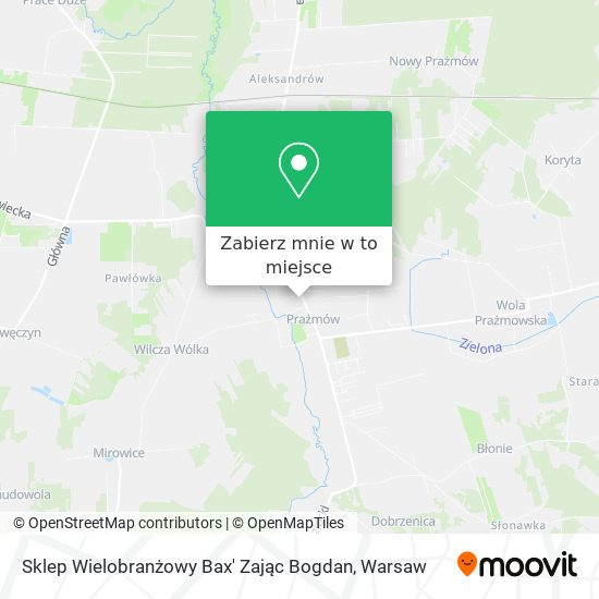 Mapa Sklep Wielobranżowy Bax' Zając Bogdan