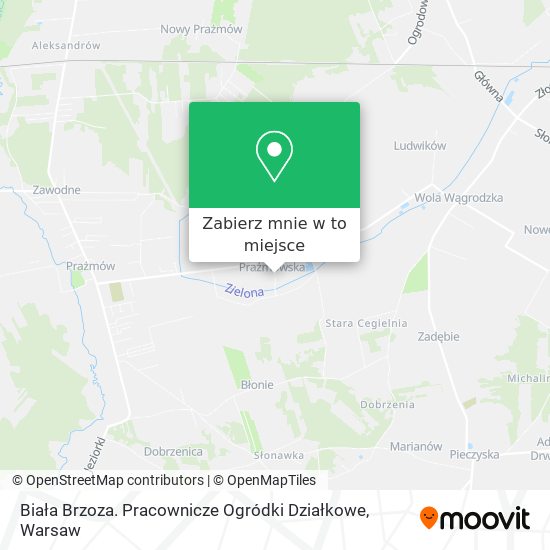 Mapa Biała Brzoza. Pracownicze Ogródki Działkowe