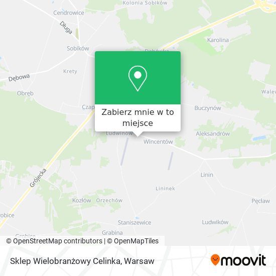 Mapa Sklep Wielobranżowy Celinka