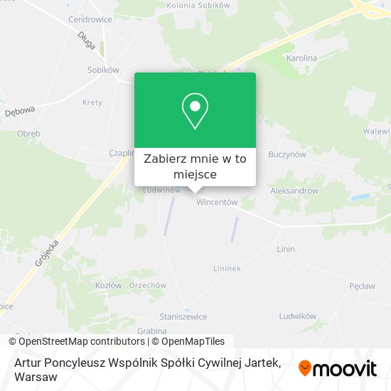 Mapa Artur Poncyleusz Wspólnik Spółki Cywilnej Jartek