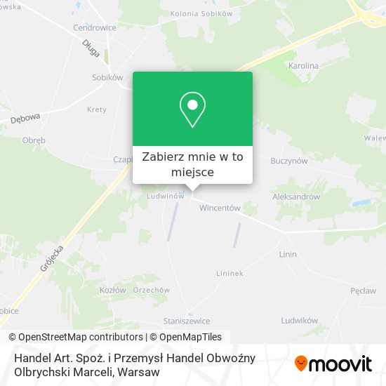 Mapa Handel Art. Spoż. i Przemysł Handel Obwoźny Olbrychski Marceli