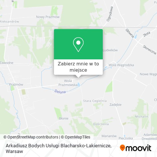 Mapa Arkadiusz Bodych Usługi Blacharsko-Lakiernicze