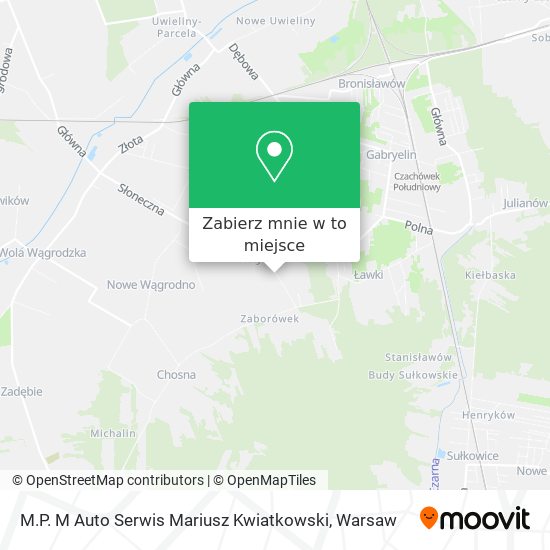 Mapa M.P. M Auto Serwis Mariusz Kwiatkowski