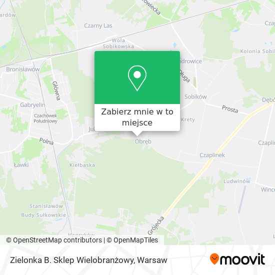 Mapa Zielonka B. Sklep Wielobranżowy