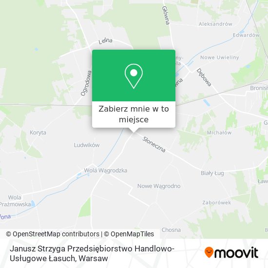 Mapa Janusz Strzyga Przedsiębiorstwo Handlowo-Usługowe Łasuch