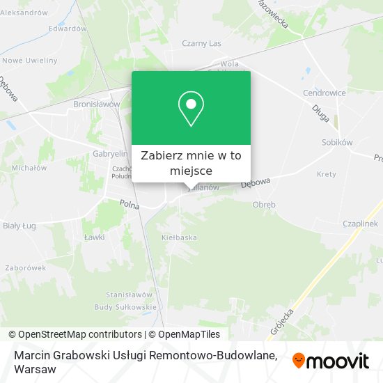 Mapa Marcin Grabowski Usługi Remontowo-Budowlane